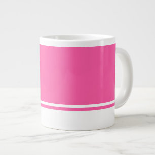 Grande Tasse Bright Rose Arrière - plan White Base Racing Strip