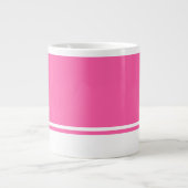 Grande Tasse Bright Rose Arrière - plan White Base Racing Strip (Devant)