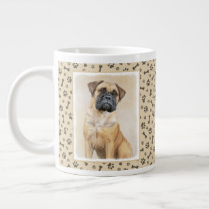 Grande Tasse Bullmastiff Peinture - Joli chien d'origine art