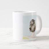 Grande Tasse Bun de noeud de cheveux Brown (Devant droit)