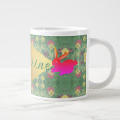 Grande Tasse Bunny de Pâques Floral avec nom Bouge de spécialit (Droite)