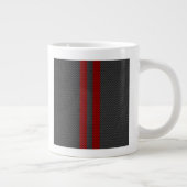Grande Tasse Burgundy Red Carbon Fibres Stripes (Droite)