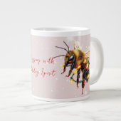 Grande Tasse Buzzing With Holiday Spirit Bees Tangled In Lights (Devant droit)