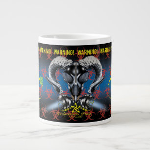 GRANDE TASSE BW ! AVERTISSEMENT BIOHAZARD ! CRÂNE