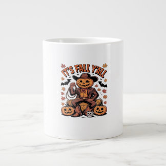 Grande Tasse C’est l’automne Y’all Western Cowboy Citrouille Ha