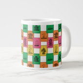 Grande Tasse cacahuètes | Motif Colorblock amusant (Devant droit)