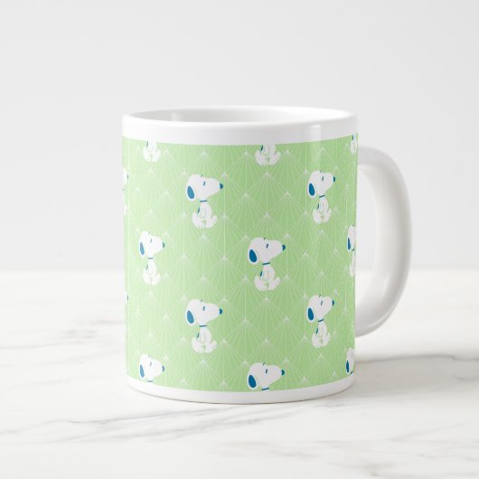 Grande Tasse cacahuètes | Snoopy Green Deco Dreams Motif (Devant droit)