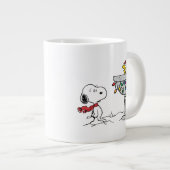 Grande Tasse cacahuètes | Snoopy & Woodstock Froid Birdbath (Devant droit)