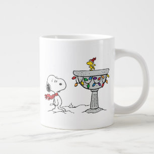 Grande Tasse cacahuètes   Snoopy & Woodstock Froid Birdbath