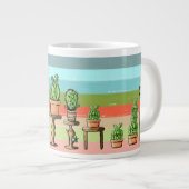 Grande Tasse Cactus à bandes peintes (Devant droit)