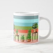 Grande Tasse Cactus à bandes peintes (Droite)