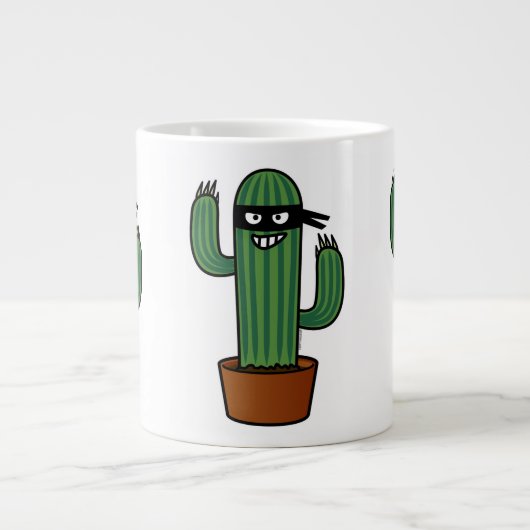 Grande Tasse Cactus bandido ninja masqué (Devant)