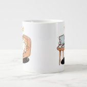 Grande Tasse cadeau amateur de chat je vais bien (Devant)