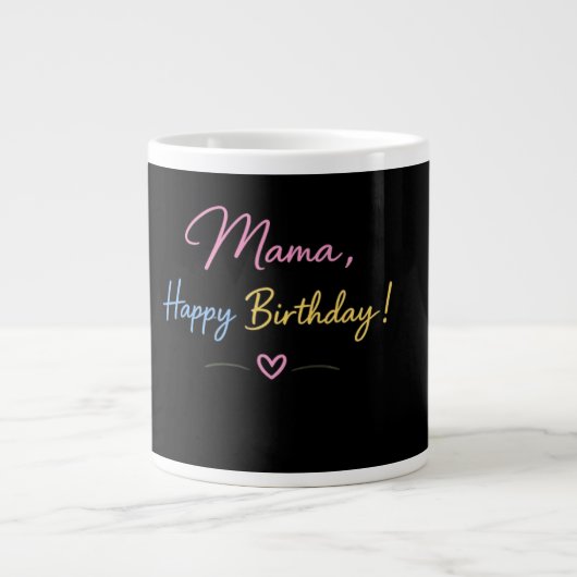 Grande Tasse Cadeau d'anniversaire Minimal Mama (Devant)