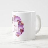Grande Tasse Cadeau de Bridesmaid Orchidées florales (Devant droit)