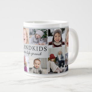 Grande Tasse Cadeau de collage photo pour petits-enfants