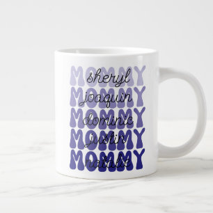 Grande Tasse Cadeau de la fête des mères Maman Noms de enfants 