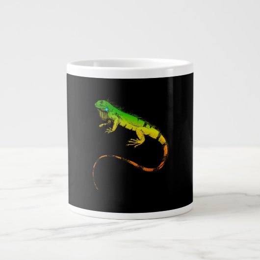 Grande Tasse Cadeau de lézard d'iguane Belle Iguane (Devant)