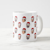 Grande Tasse Cadeau de Noël Chapeau de Père Noël Personnalisé V (Devant droit)