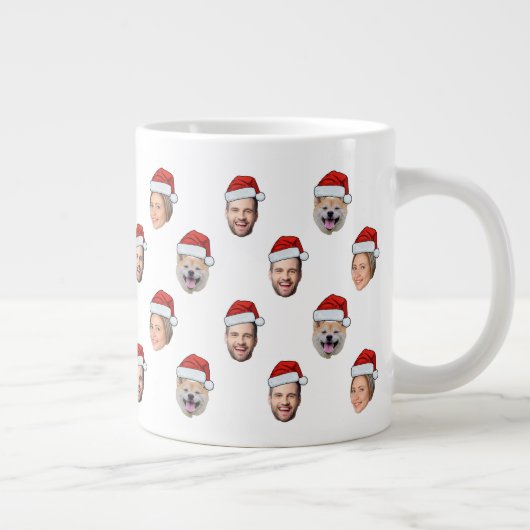 Grande Tasse Cadeau de Noël Chapeau de Père Noël Personnalisé V (Droite)