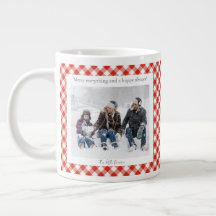 Cadeau de Noël rustique 2 Photo Carreaux Rouges Te