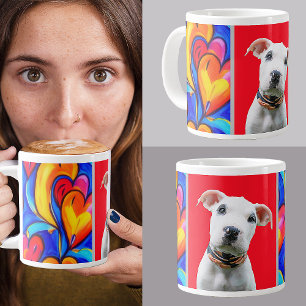 Grande Tasse Cadeau de photo de chien personnalisé mignon pour