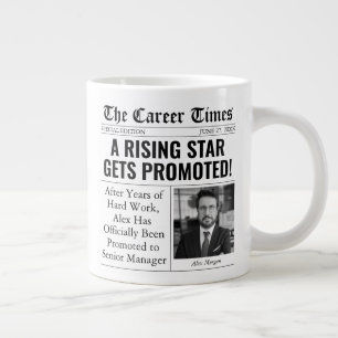 Grande Tasse Cadeau de promotion amusant titre de journal perso