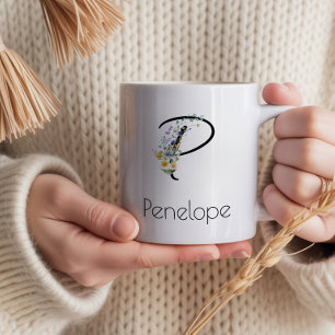 Grande Tasse Cadeau de retraite monogramme aquarelle de l'emplo