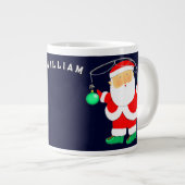 Grande Tasse Cadeau de vacances de pêche personnalisé (Devant droit)