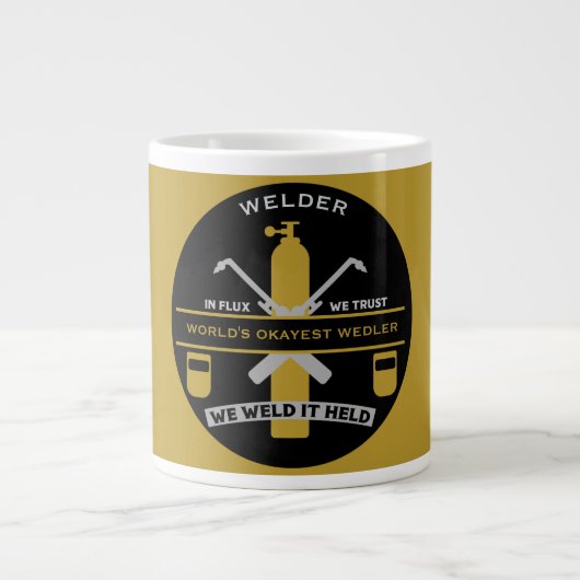 Grande Tasse Cadeau d'humour de soudage (Devant)