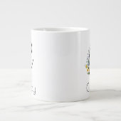 Grande Tasse Cadeau féminin de retraite monogramme de l'employe (Devant)