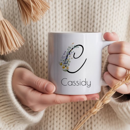 Grande Tasse Cadeau féminin de retraite monogramme de l'employe