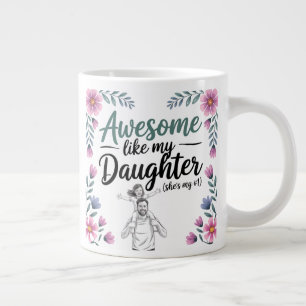 Grande Tasse Cadeau Papa & Fille Incroyable comme mon art de