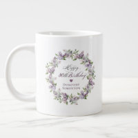 Cadeau personnalisé 80e anniversaire Purple Lilac