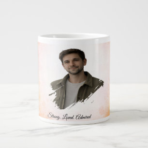 Grande Tasse Cadeau personnalisé de la Saint-Valentin aquarelle