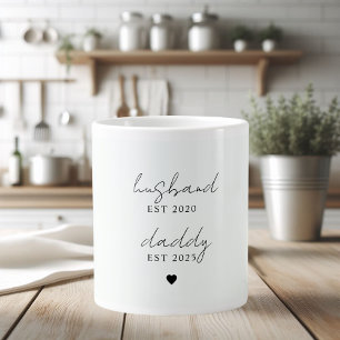 Grande Tasse Cadeau personnalisé pour mari et papa de l'année E