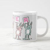 Grande Tasse Cadeau pour mère avec lapins amusants (Droite)