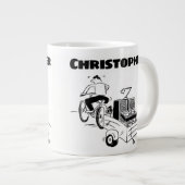 Grande Tasse Cadeau pour un disque mobile Jockey avec nom (Devant droit)