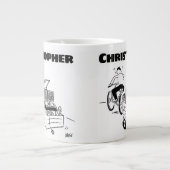 Grande Tasse Cadeau pour un disque mobile Jockey avec nom (Devant)