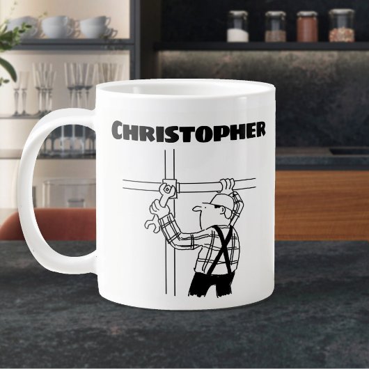 Grande Tasse Cadeau pour un échafaudage avec nom ajouté Géant C