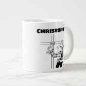 Grande Tasse Cadeau pour un échafaudage avec nom ajouté Géant C (Devant droit)