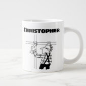 Grande Tasse Cadeau pour un échafaudage avec nom ajouté Géant C (Droite)