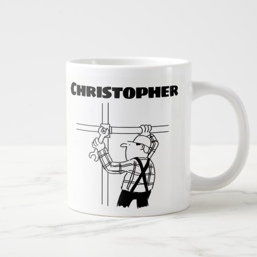 Grande Tasse Cadeau pour un échafaudage avec nom ajouté Géant C (Droite)