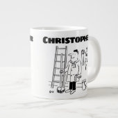 Grande Tasse Cadeau pour un Handyman avec un nom ajouté (Devant droit)