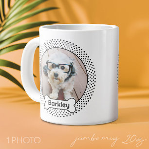 Grande Tasse Cadre photo pour animaux à motif os de chien et po