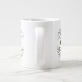 Grande Tasse Café. Enseigner. Recommencer. - Enseignant Floral (Dos)