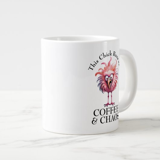 Grande Tasse Café et chaos Drôle Dit (Devant droit)