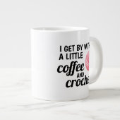 Grande Tasse Café et Crochet Citation Fil rose (Devant droit)
