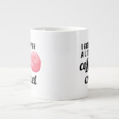 Grande Tasse Café et Crochet Citation Fil rose (Devant)