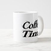 Grande Tasse Café Time café citations demi-texte noir (Devant droit)
